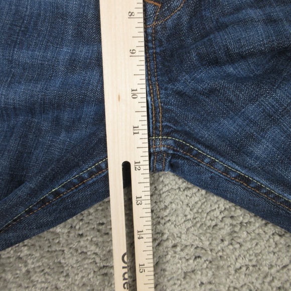 Banana Republic Jeans Mens 38x32 Blue Regular Straight Faded Whisker Denim Pants - Picture 5 of 10